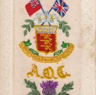 Embroidered postcard; "Royal Ordnance Corps"