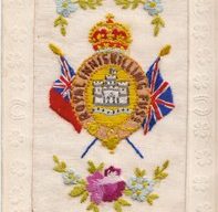 Embroidered postcard "Royal Inniskilling Fusiliers"