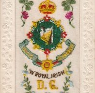 Embroidered postcard "IV Royal Irish DG"