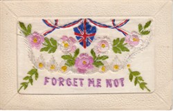Embroidered postcard "Forget Me Not"