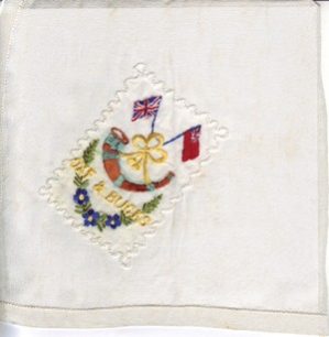 Embroidered Handkerchief Oxfordshire and Buckinghamshire Light Infantry