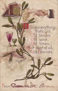 Postcard "I love everything that's old...."