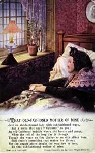Illustrated postcard "THAT OLD-FASHIONED MOTHER OF MINE (2)