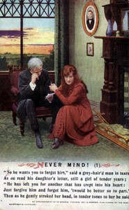 Illustrated postcard "NEVER MIND (1)
