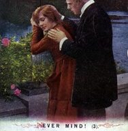 Illustrated postcard "NEVER MIND (3)