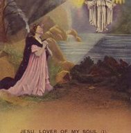 Illustrated postcard "JESU LOVER OF MY SOUL (1)