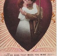 Photographic postcard "THE KISS THAT MADE YOU MINE (2)"