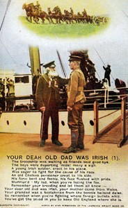 Photographic postcard "YOUR DEAR OLD DAD WAS IRISH (1)
