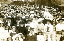 Photographic postcard "Charlton Flower Show 1913"