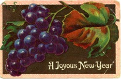 Illustrated postcard "A Joyous New Year"