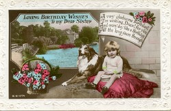 Illustrated postcard "Loving Birthday Wishes......"