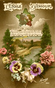 Illustrated postcard "L'ETIOLE d'AMOUR"