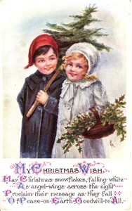 Illustrated postcard "My Christmas Wish"