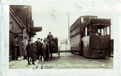 Photographic postcard "Wolverton and Stony Stratford Steam Tram"