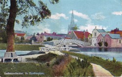 Illustrated postcard "Godmanchester, Nr Huntingdon"