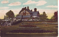Photographic postcard "The Pavilion, Abbey Park, Leicester"