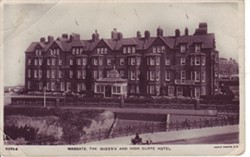 Photographic postcard "The Queens and Highcliffe Hotel, Margate"
