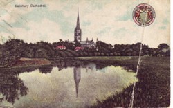 Illustrated  postcard "Salisbury Cathedral"