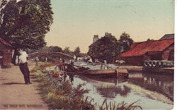 photographic postcard "The River Wey, Weybridge"