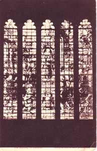 Photographic postcard "Stained Glass Window Kings College Chapel"
