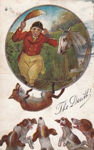 Illustrated postcard "The Death"