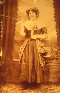 Slides of Nellie Smith and others in fancy dress