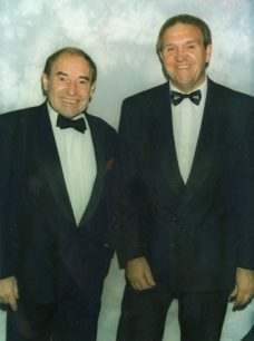 Cliff Morgan & John Silk at Milton Keynes RUFC dinner 1997