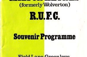 Souvenir Programme for a Milton Keynes (formerly Wolverton) R.U.F.C. match