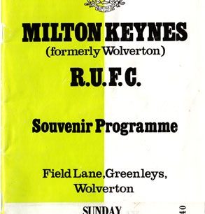 Souvenir Programme for a Milton Keynes (formerly Wolverton) R.U.F.C. match
