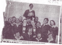 Newspaper cutting, photograph of Bletchley RUFC cup-winners 1973