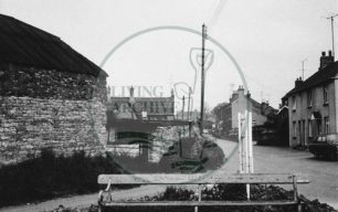 Photograph of Old Bradwell road junction (1971).