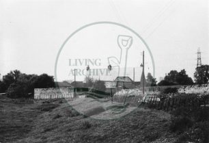 Photograph of Old Bradwell village green (1971).