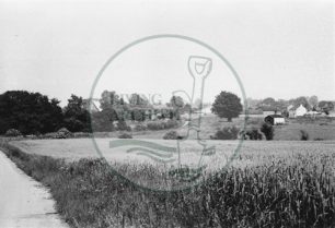 Photograph of Bradwell Abbey farm and farmlands Old Bradwell (1971).