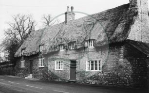 Photograph of Old Bradwell cottages (1971).