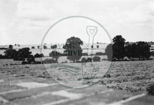 Photograph of site of Greenleys Estate taken from railway bridge at Old Bradwell (1971).