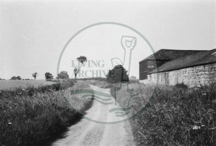 Photograph of fields outside Loughton village (1971).