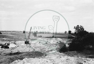 Photograph of building site south of Stony Stratford (1971).