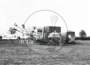 Photograph of funfair at Great Linford (1971).