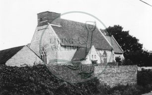 Photograph of 14th century Woolstone Church (1971).