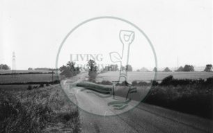 Photograph of road between New Bradwell and Old Bradwell (1971).