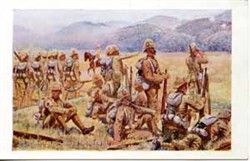 The 2nd battalion Royal Fusiliers deploying for attack on Tugela Heights