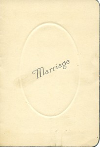 Wedding invitation for the marriage of Frank Brown and Beryl Taylor.