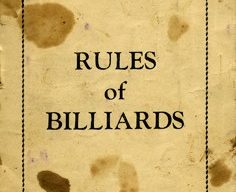 Rules of Billiards.