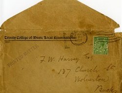 Envelope with three cards enclosed.