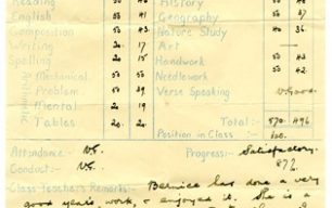 Wolverton Junior School report 1955.