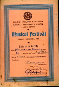 Music Festival Certificate.