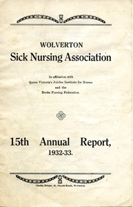 Wolverton Sick Nursing Association Annual Report 1932-33.