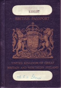 Passport for F.H.   Brown.