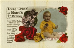 Loving wishes on baby's first birthday