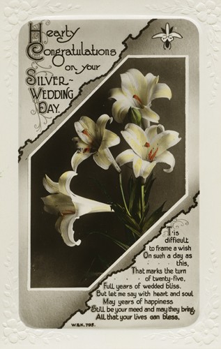 Hearty Congratulations on your Silver Wedding Day